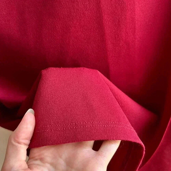 Windsor Strappy Dress Asymmetrical Slit, Red Wine Cocktail Dress, Size Small - Picture 6 of 16